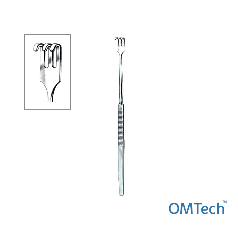 Гачок хірургічний, 3 зубці, тупий, довжина 16,5 см INSIDEMED